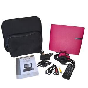 Audiovox DS9849 9″ Portable DVD Player w/ Case & Accessories Tested